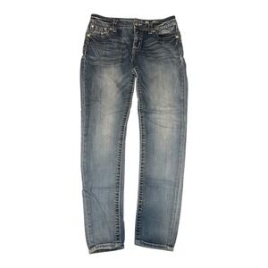 Miss Me Standard Cut Medium Wash Skinny Jeans, Women's Size 30